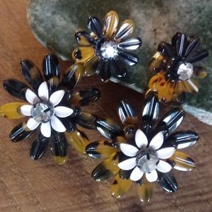 J. Crew Acetate Tortoise Flower Earrings